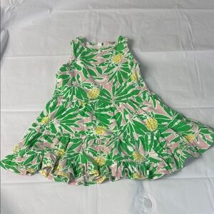 J. Crew Kids Dress with Green and Yellow Floral Design